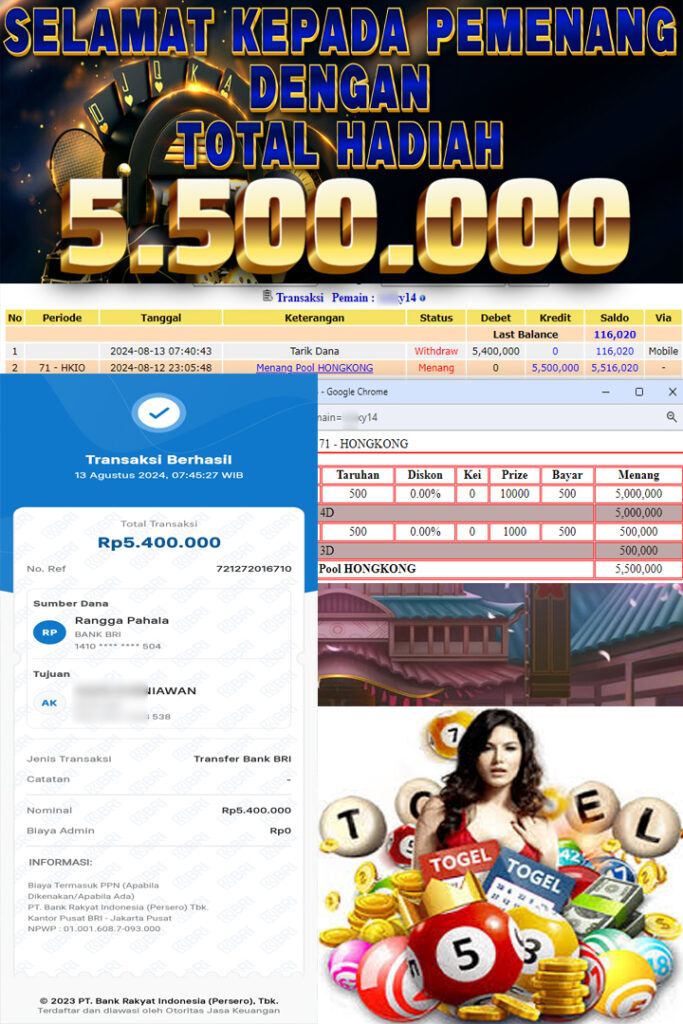 BUKTI JACKPOT OTAKJITU DI TOGEL HONGKONG